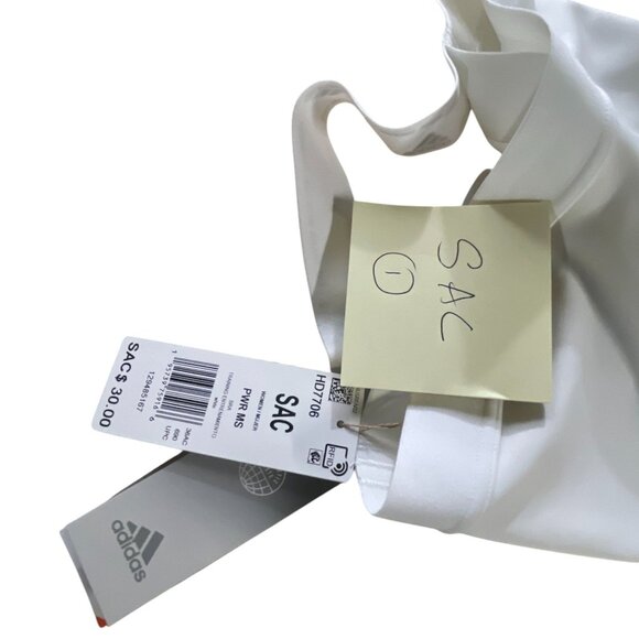 Adidas NWT Women's Power MS Training Sports Bra 36AC White Racerback Workout - Picture 9 of 9